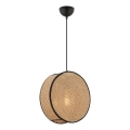 Lampada a sospensione con cavo BIG DRUM 1xE27/60W/230V marrone/nero