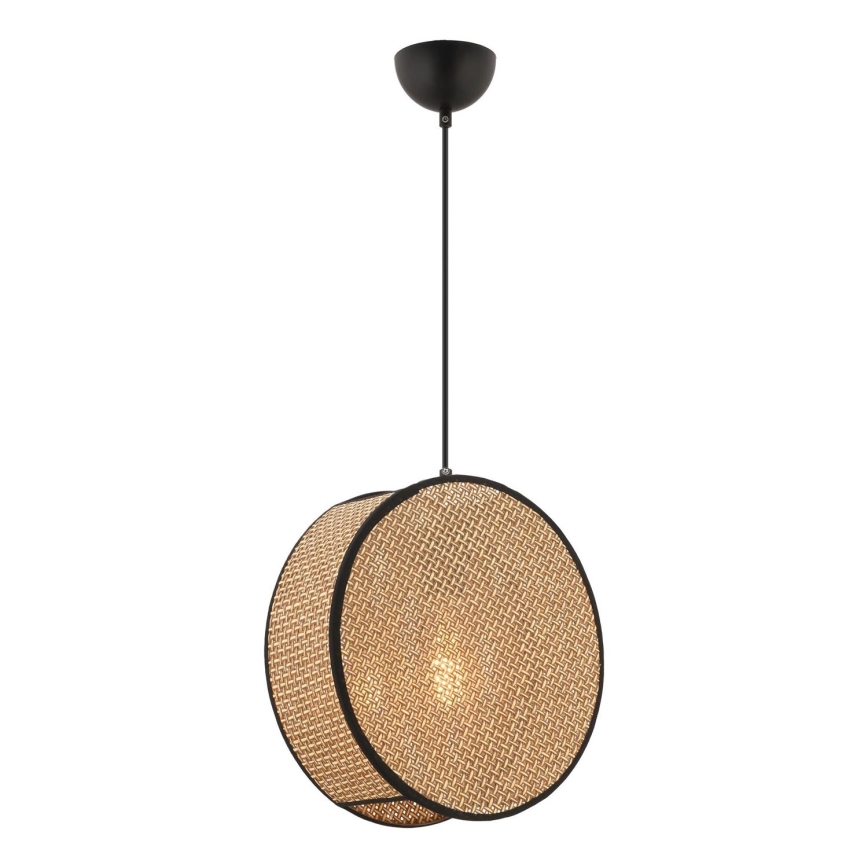 Lampada a sospensione con cavo BIG DRUM 1xE27/60W/230V marrone/nero