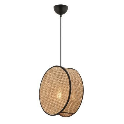 Lampada a sospensione con cavo BIG DRUM 1xE27/60W/230V marrone/nero
