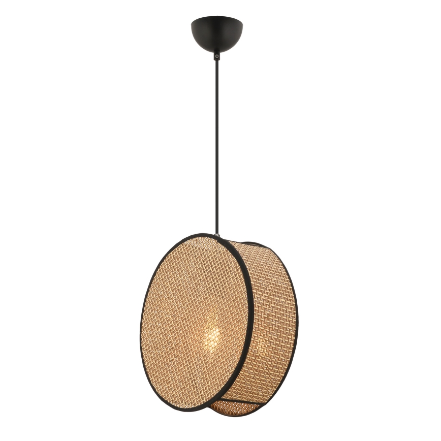 Lampada a sospensione con cavo BIG DRUM 1xE27/60W/230V marrone/nero
