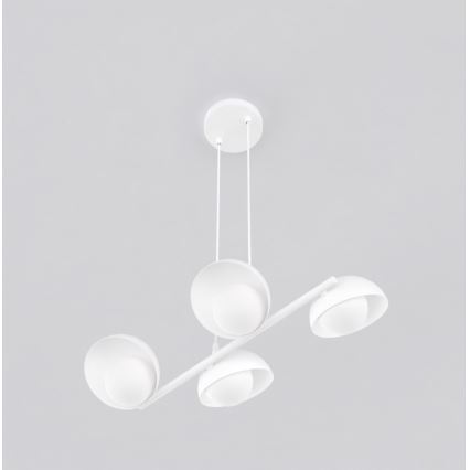 Lampada a sospensione con cavo BOOM 4xG9/8W/230V bianca