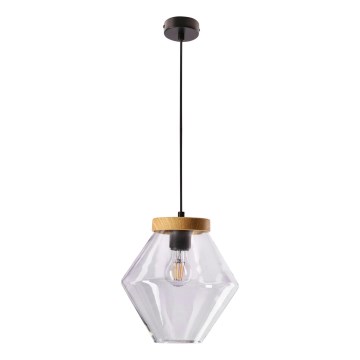 Lampada a sospensione con cavo BRELS 1xE27/40W/230V trasparente