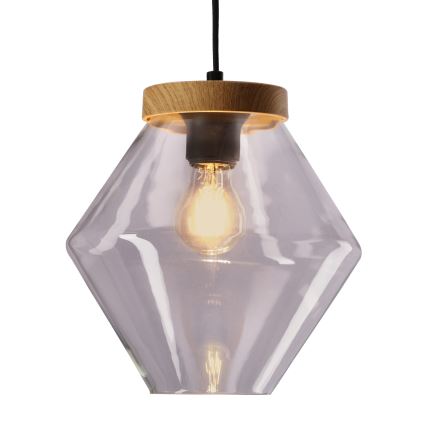 Lampada a sospensione con cavo BRELS 1xE27/40W/230V trasparente