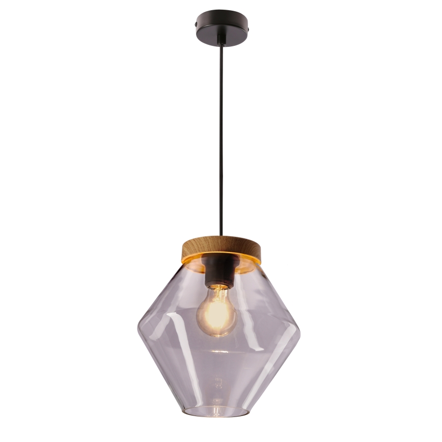 Lampada a sospensione con cavo BRELS 1xE27/40W/230V trasparente
