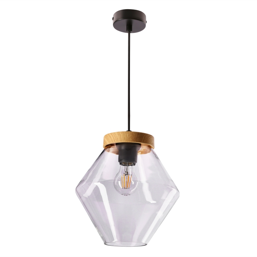 Lampada a sospensione con cavo BRELS 1xE27/40W/230V trasparente