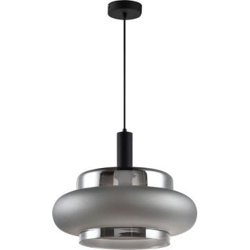 Lampada a sospensione con cavo BRIZI 1xE27/40W/230V grigio/fumé