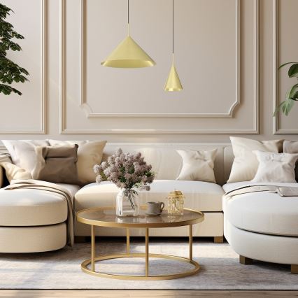 Lampada a sospensione con cavo CAPITAL 1xGX53/15W/230V, diametro 17 cm, finitura dorata