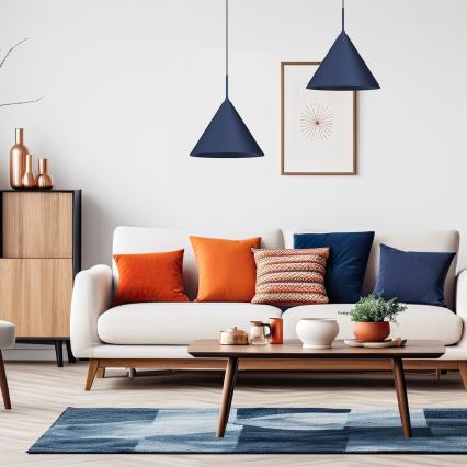 Lampada a sospensione con cavo CAPITAL 1xGX53/15W/230V Ø 32 cm, blu