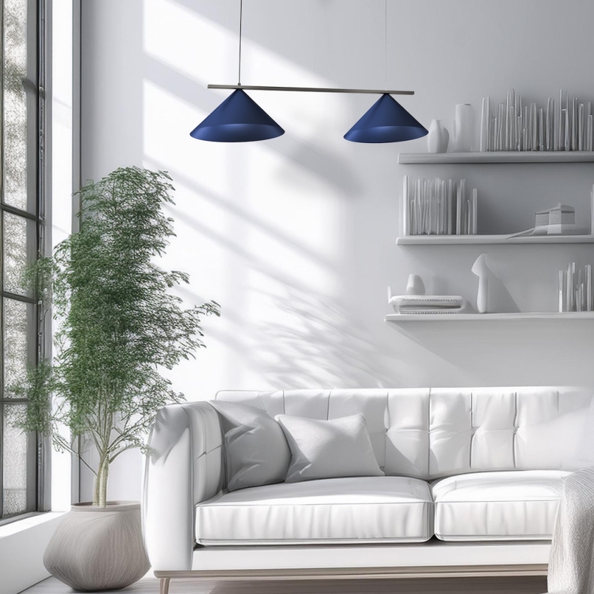 Lampada a sospensione con cavo CAPITAL 2xGX53/15W/230V blu