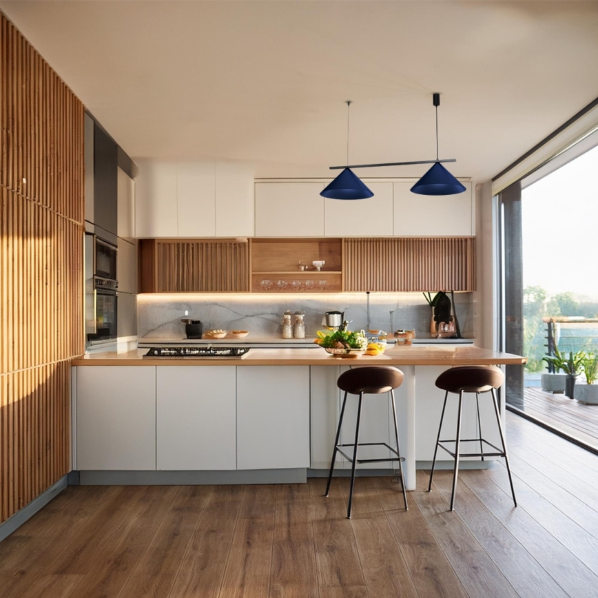 Lampada a sospensione con cavo CAPITAL 2xGX53/15W/230V blu