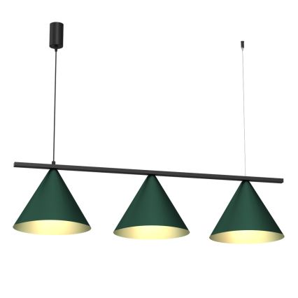 Lampada a sospensione con cavo CAPITAL 3xGX53/15W/230V verde