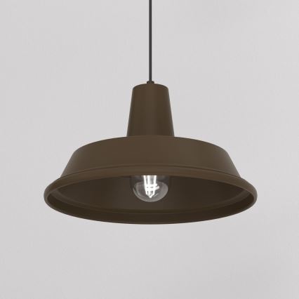Lampada a sospensione con cavo CLASS 1xE27/15W/230V marrone