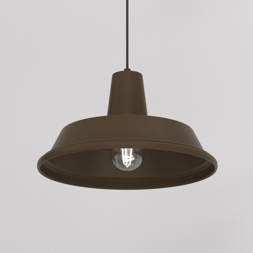 Lampada a sospensione con cavo CLASS 1xE27/15W/230V marrone