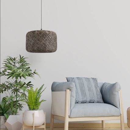 Lampada a sospensione con cavo CLEA 1xE27/20W/230V Ø 30 cm antracite