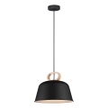 Lampada a sospensione con cavo CLIP 1xE27/40W/230V nero/marrone