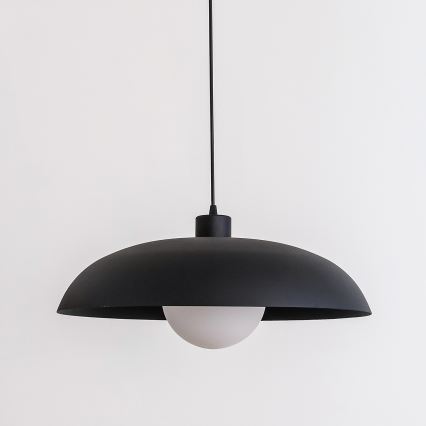 Lampada a sospensione con cavo ECLIPSE 1xE27/15W/230V nera