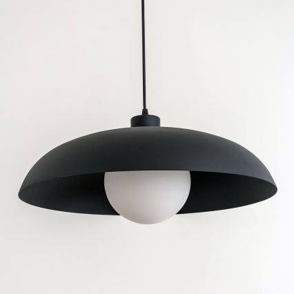 Lampada a sospensione con cavo ECLIPSE 1xE27/15W/230V nera