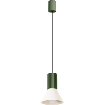 Lampada a sospensione con cavo ESTRIA 1xE14/10W/230V Ø 14 cm verde