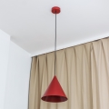 Lampada a sospensione con cavo ETNA 1xE27/15W/230V diam. 25 cm rossa