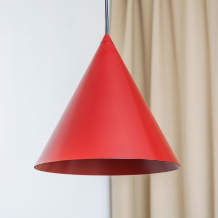 Lampada a sospensione con cavo ETNA 1xE27/15W/230V diam. 25 cm rossa