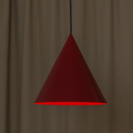 Lampada a sospensione con cavo ETNA 1xE27/15W/230V diam. 25 cm rossa