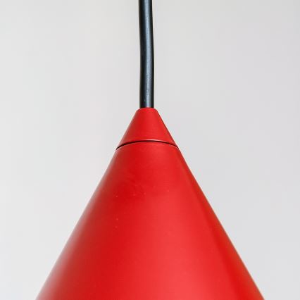 Lampada a sospensione con cavo ETNA 1xE27/15W/230V diam. 25 cm rossa