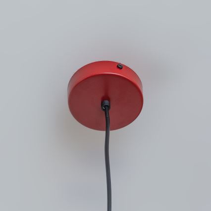 Lampada a sospensione con cavo ETNA 1xE27/15W/230V diam. 25 cm rossa