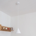 Lampada a sospensione con cavo ETNA 1xE27/15W/230V Ø 18,5 cm bianca