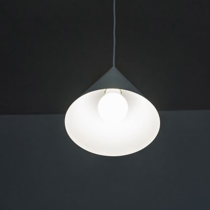 Lampada a sospensione con cavo ETNA 1xE27/15W/230V Ø 18,5 cm bianca
