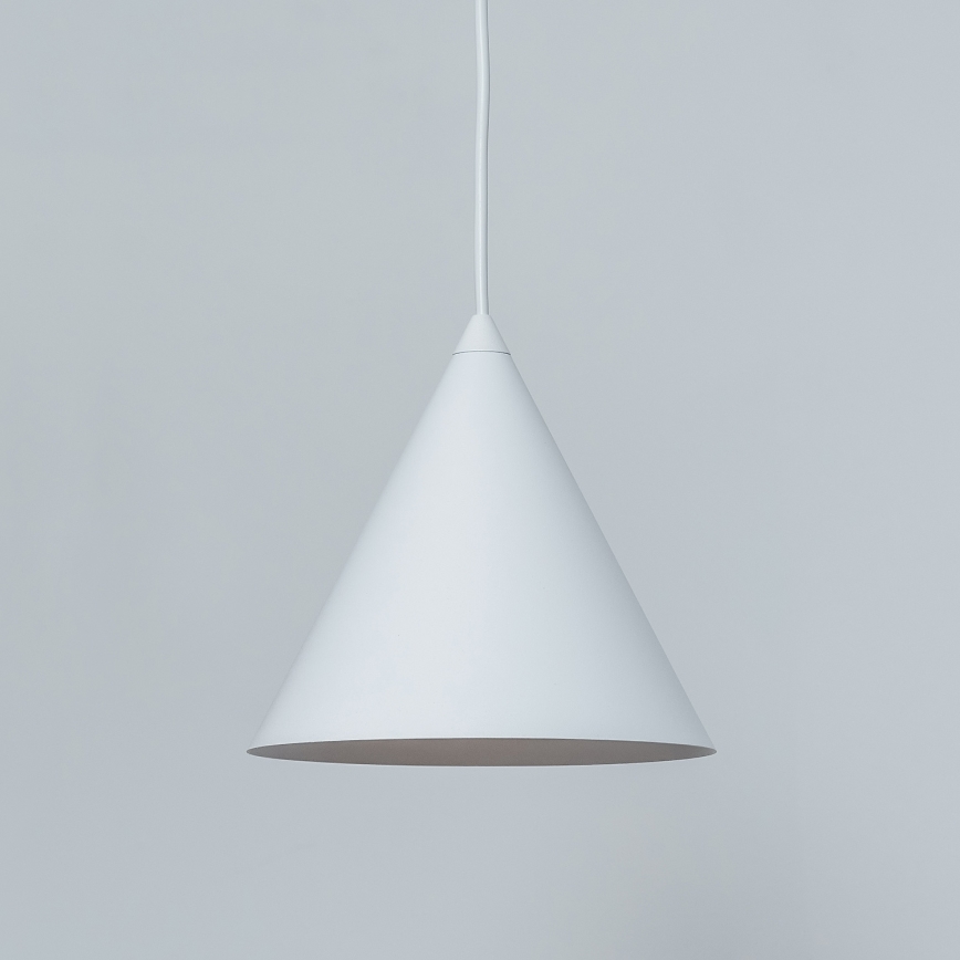Lampada a sospensione con cavo ETNA 1xE27/15W/230V Ø 18,5 cm bianca