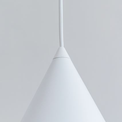 Lampada a sospensione con cavo ETNA 1xE27/15W/230V Ø 18,5 cm bianca