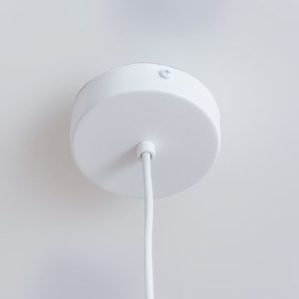 Lampada a sospensione con cavo ETNA 1xE27/15W/230V Ø 18,5 cm bianca