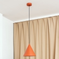 Lampada a sospensione con cavo ETNA 1xE27/15W/230V Ø 25 cm arancione