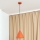 Lampada a sospensione con cavo ETNA 1xE27/15W/230V Ø 25 cm arancione