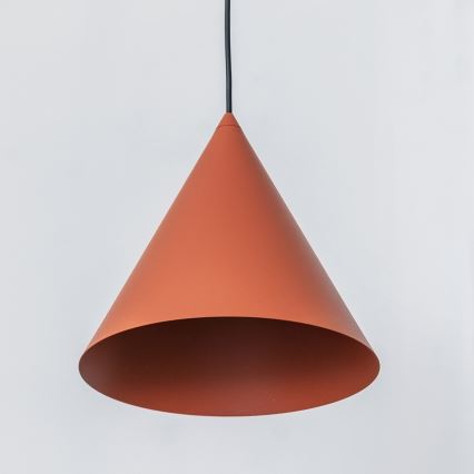 Lampada a sospensione con cavo ETNA 1xE27/15W/230V Ø 25 cm arancione
