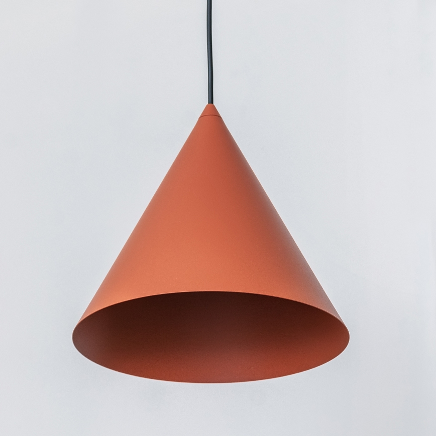 Lampada a sospensione con cavo ETNA 1xE27/15W/230V Ø 25 cm arancione