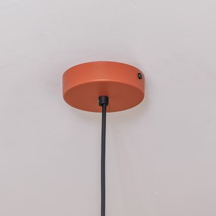 Lampada a sospensione con cavo ETNA 1xE27/15W/230V Ø 25 cm arancione