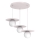 Lampada a sospensione con cavo FLAT 3xE27/15W/230V color crema