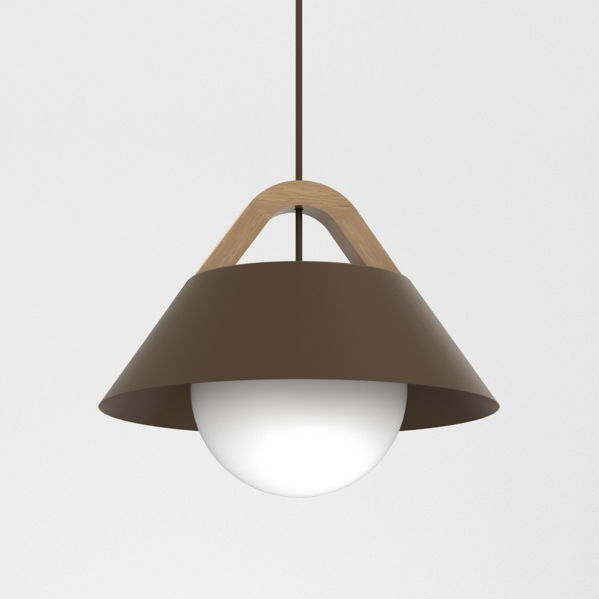 Lampada a sospensione con cavo FUNDA 1xE27/15W/230V, marrone