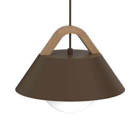 Lampada a sospensione con cavo FUNDA 1xE27/15W/230V, marrone