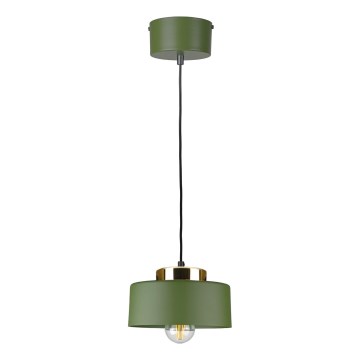 Lampada a sospensione con cavo IGNIA 1xE27/60W/230V verde/oro
