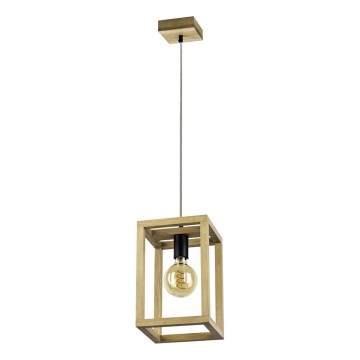 Lampada a sospensione con cavo KAGO 1xE27/60W/230V rovere opaco