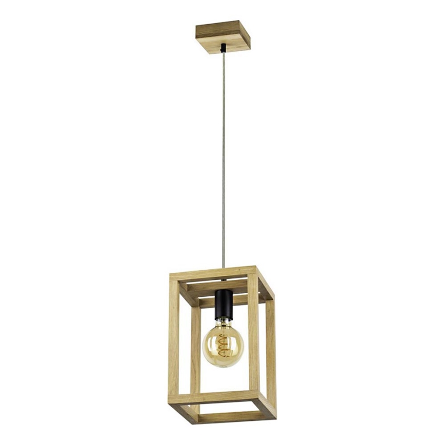 Lampada a sospensione con cavo KAGO 1xE27/60W/230V rovere opaco