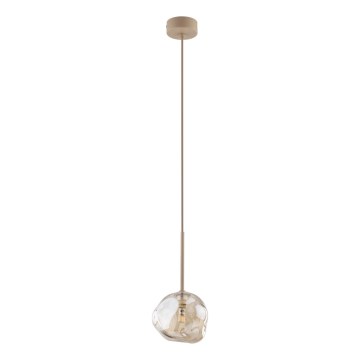 Lampada a sospensione con cavo LAVA 1xG9/8W/230V beige/fumo beige