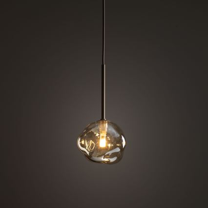 Lampada a sospensione con cavo LAVA 1xG9/8W/230V beige/fumo beige