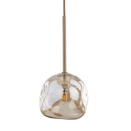 Lampada a sospensione con cavo LAVA 1xG9/8W/230V beige/fumo beige