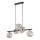 Lampada a sospensione con cavo LAVA 5xG9/8W/230V bronzo/beige fumé
