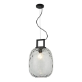 Lampada a sospensione con cavo LUCY 1xE27/40W/230V nero fumé