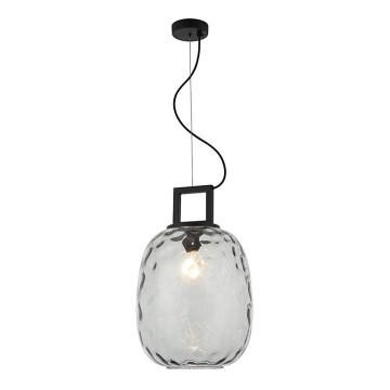 Lampada a sospensione con cavo LUCY 1xE27/40W/230V nero fumé