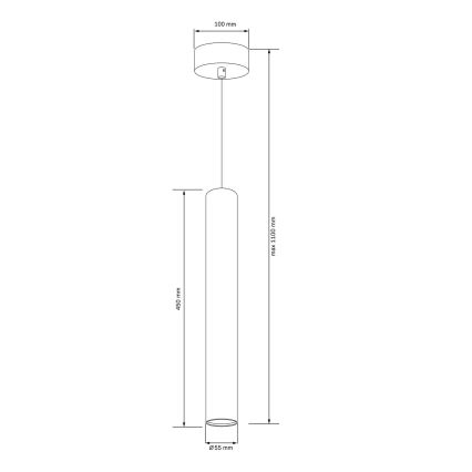 Lampadario a cavo LUNGOMARE 1xGU10/10W/230V cromo opaco
